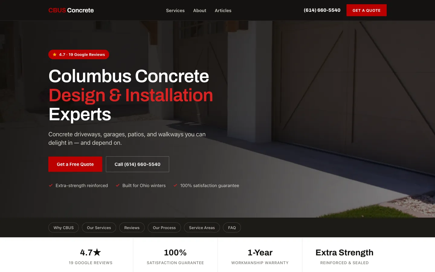 The CBUS Concrete homepage