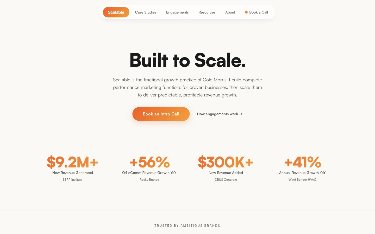 The Scalable Marketing homepage